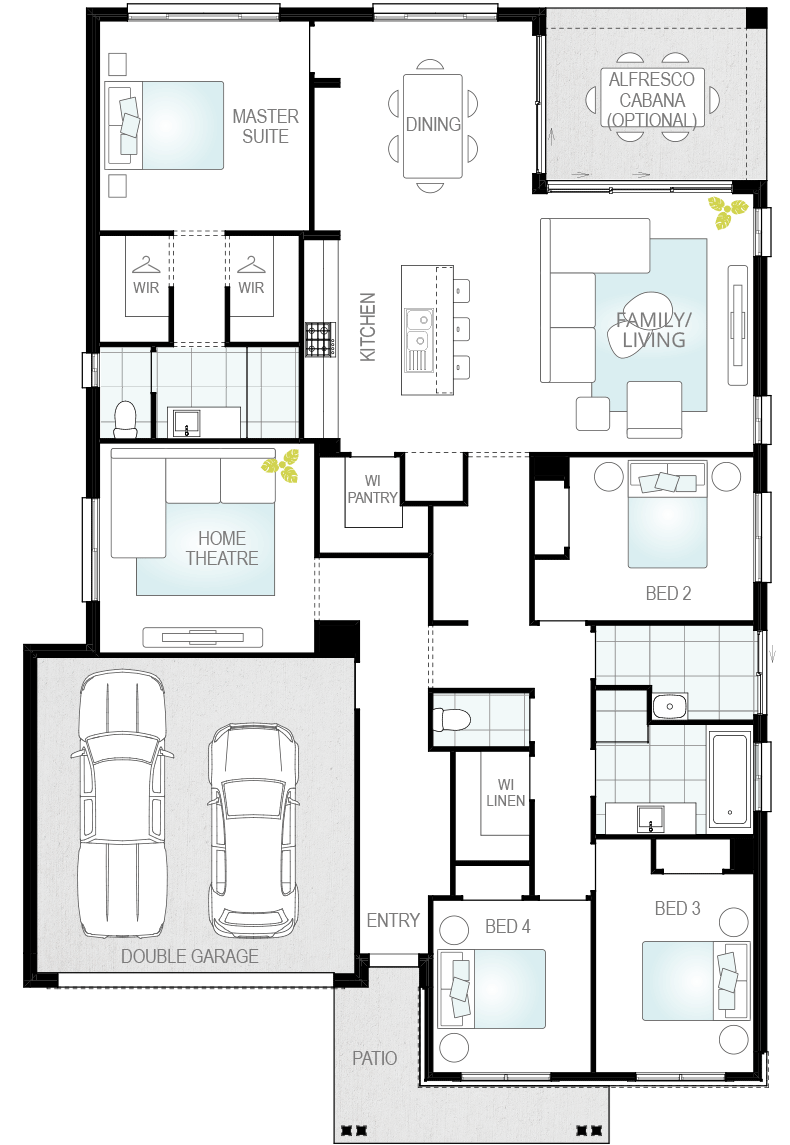 Architectural New Home Designs - Mendoza Single Storey Floor Plan